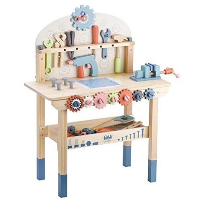 Werkzeugbank für Kinder Spielzeug Spielwerkbank Holz Werkzeugbank Werkstatt Werkbank mit