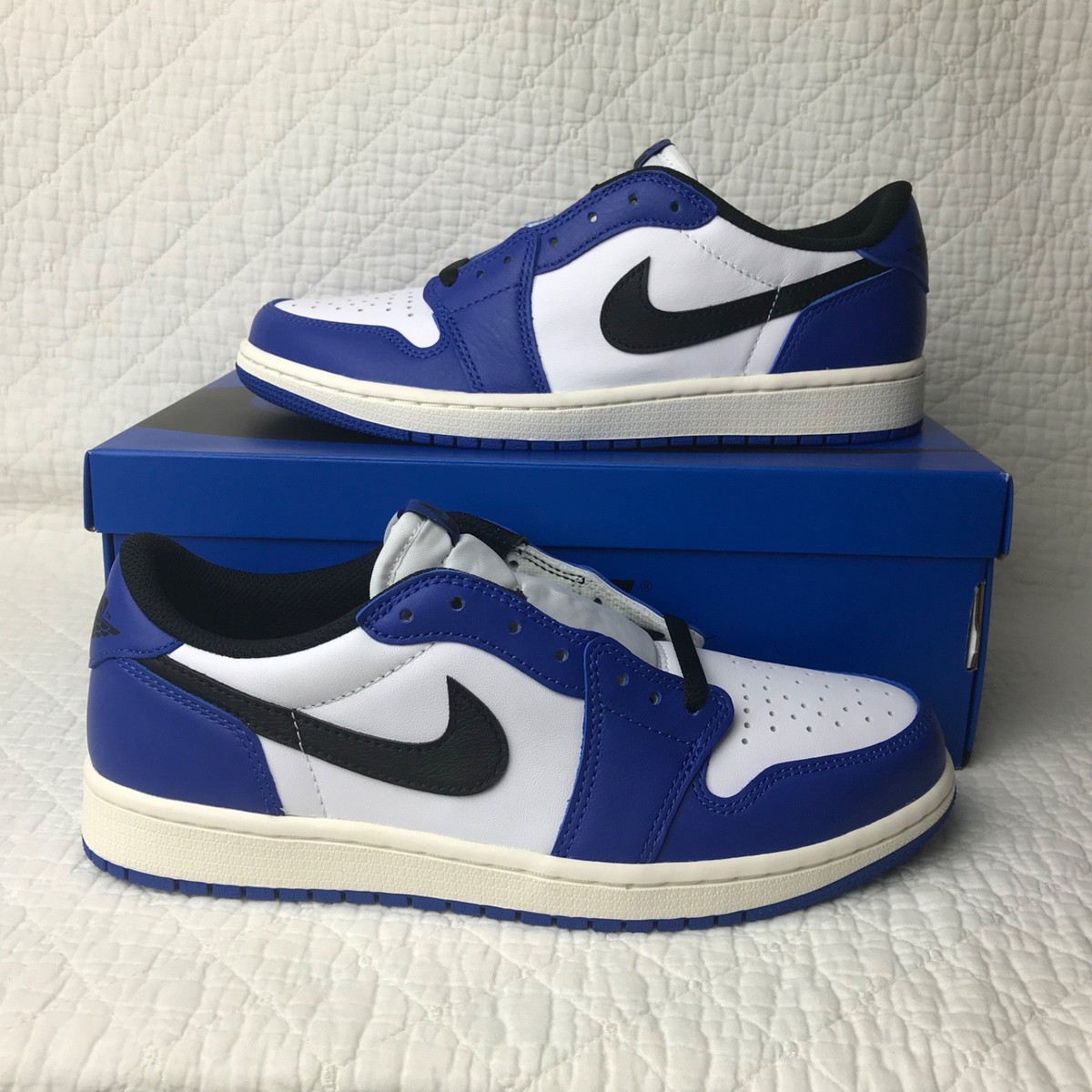Nike Air Jordan 1 Retro Low OG Shoes Men's SZ 8.5 Game Royal White