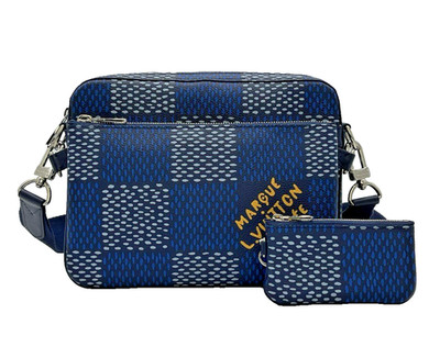 LOUIS VUITTON Trio Messenger Bag in  Damier Heritage Blue