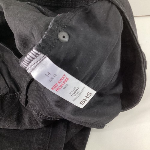 BHS Black Cropped Jeans Size 14 EUR 42 - Picture 4 of 8