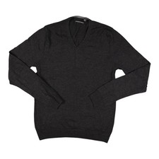 Country Road Jumper Men MEDIUM Black Knit Long Sleeve winter Sweater wool Size M