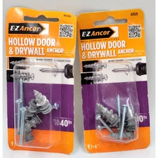 E-Z Ancor 40-lb 3/8-in x 1-1/4-in Drywall Anchors with Screws (4-Pack) Lot of 2 