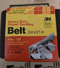 3M ~ Heavy Duty Power Sanding Belt 3"×21", #9264, Made in USA