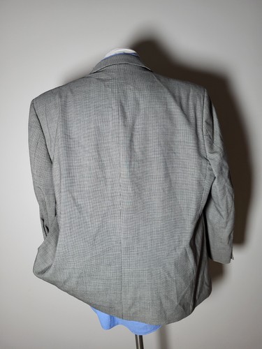 50S Versini 2pc Suit Black White Micro Houndstooth Wool Jacket Pants W 48 X 27 - Picture 7 of 13