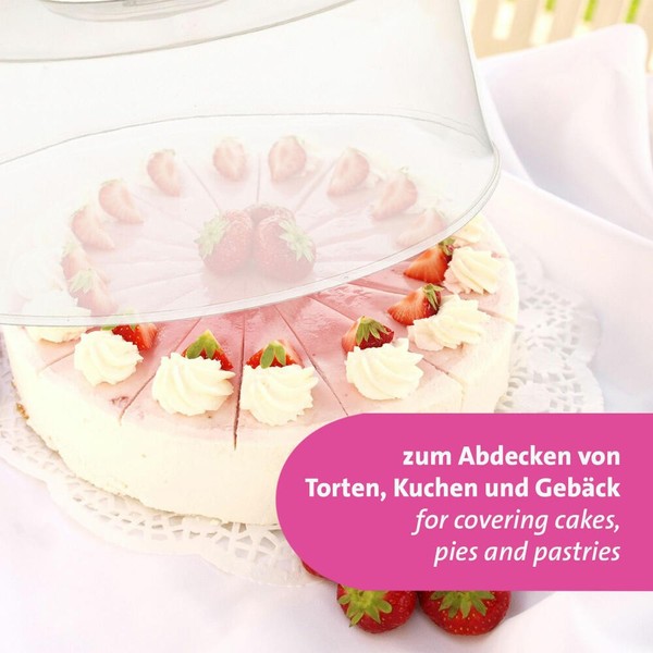 Westmark Tortenhauben, 2 StüCk, Je Ø 30 Cm, Mit Griff, Kunststoff, Transparent-image