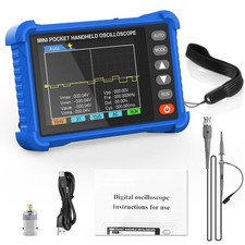 HoldPeak Oscilloscopio Manuale, Frequenza di Campionamento 2,5 MS/s, Larghezza di Banda 500KHz, LCD da 2,8"