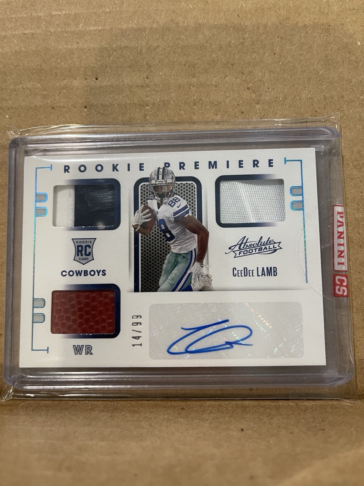 2020 Panini Absolute Rookie Premiere Spectrum Auto /99 CeeDee Lamb Cowboys #206