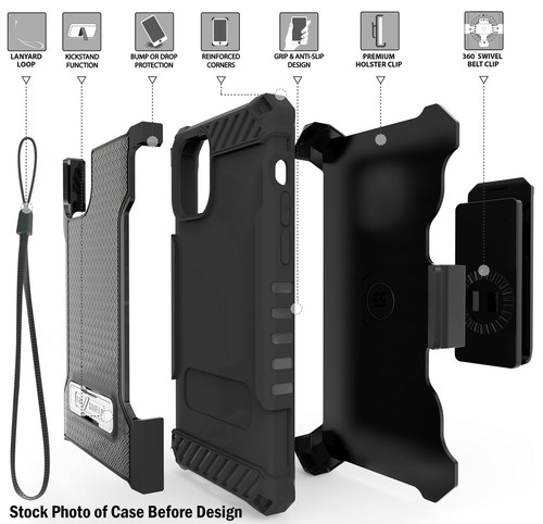 Étui Robuste + Ceinture Ensemble Clip pour Apple IPHONE 11 Pro - Ciel Patte - Photo 6 sur 11