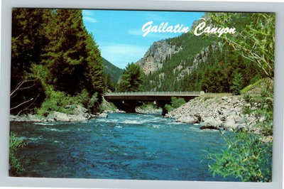 #ad Bozeman MT Gallatin Canyon Montana Vintage Postcard $0.99