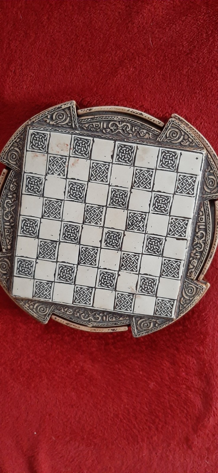 Échiquier de collection Île de Lewis en résine 22 cm pour cadeau d'anniversaire