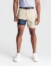 Birddogs Club Shorts Liner $94 MSRP 36-7 Khaki