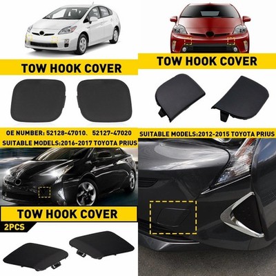 For Toyota Prius 16-2017 Front Left & Right Side Primed Bumper Tow Hook Cover M