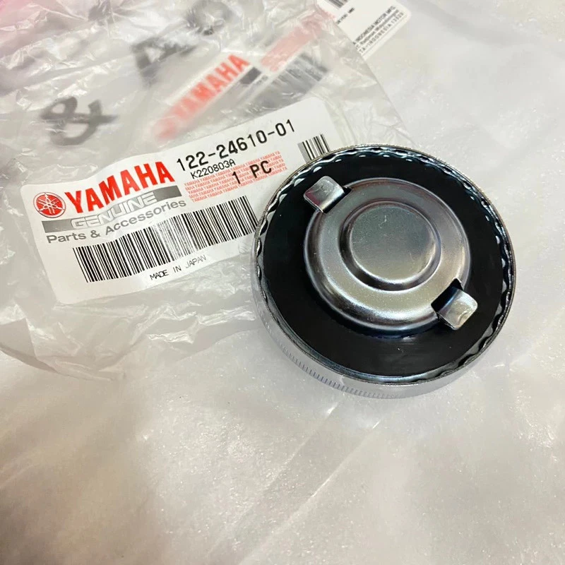 NOS 74-75 YAMAHA RD200 73-75 RD60 OEM CHROME GAS FUEL TANK CAP 122-24610-01-00 - Image 2 of 4