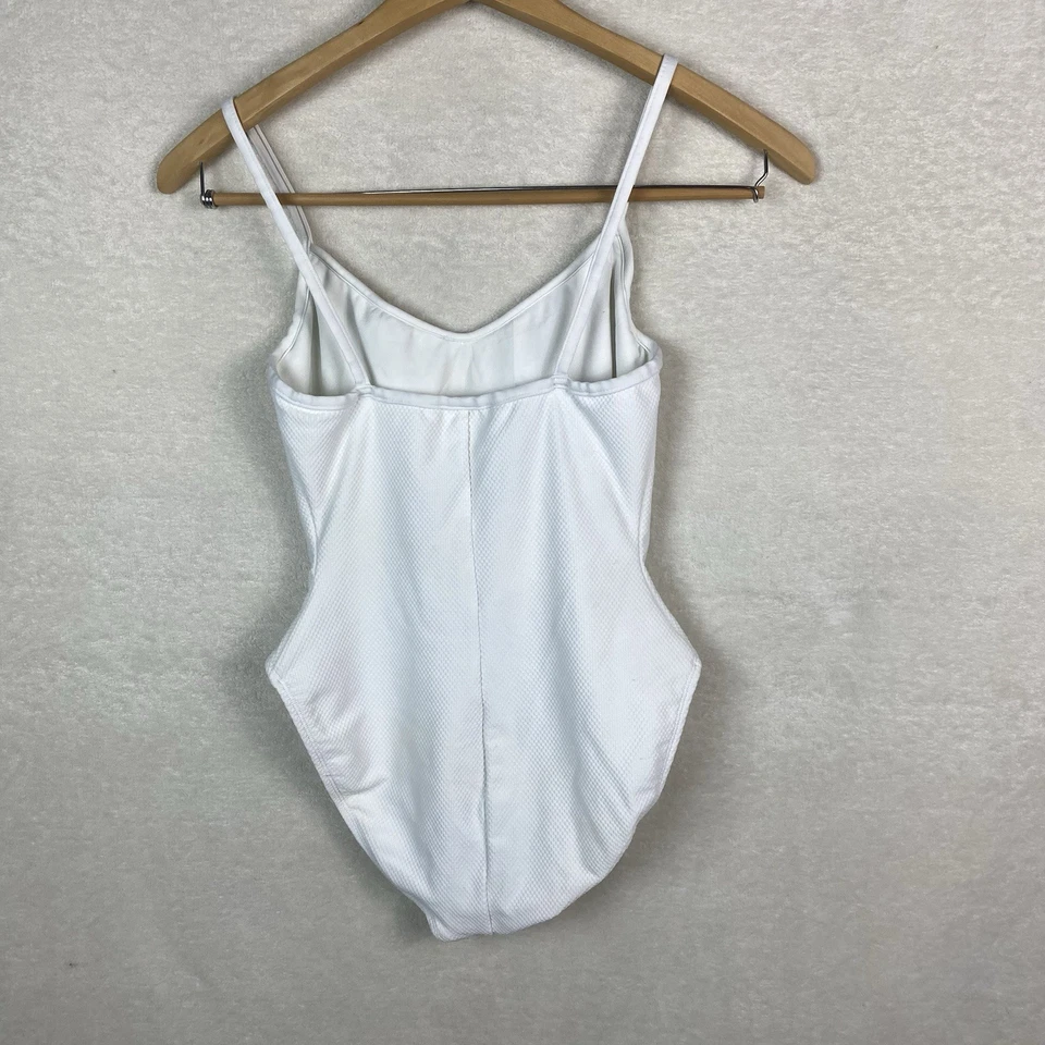 Oscar De La Renta De Colección EE. UU. 80 Traje de Baño de Una Pieza Blanco Talla 12 Foto 2 de 4
