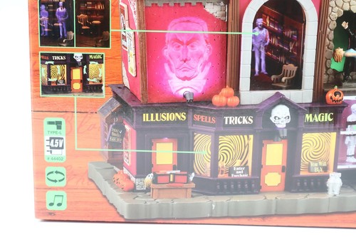 2024 Lemax Spooky Town HUMO Y ESPEJOS TIENDA DE MAGIA Halloween Village Nuevo en caja - Imagen 9 de 9
