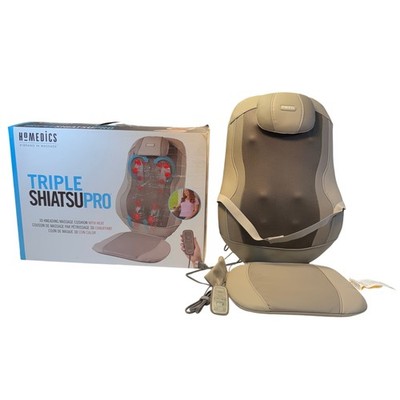 Homedics MSC615H Triple Shiatsu Pro 3D Kneading Heated Massage Cushion
