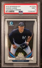 113363951 Aaron Judge 2014 Bowman Chrome Draft CTP-39 Top Prospects RC PSA 9