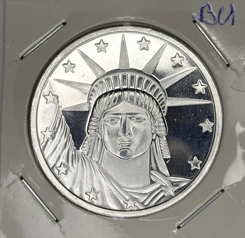 1 Troy Ounce .999 Fine Silver Round BU - Statue Of Liberty/Torch