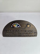 Vintage 1940s Intl Order Of Rainbow For Girls Masonic Desk Plate