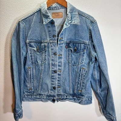 Levi s Vintage USA Made Denim Trucker Jacket Mens Medium Faded Blue 
