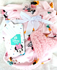 Disney Baby Minnie Mouse Pink Baby Blanket 30"X 40"/ Shepra Lined Warm New