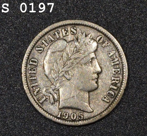 1905 Barber Dime "VF+" *Free S/H After 1st Item*