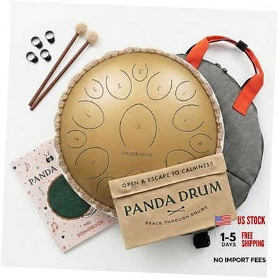Pro () | Steel Tongue Handpan with Music Book, Mallets, Carrying Bag Sandstone