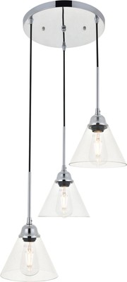 Elegant Lighting LD4017D18 Histoire 3 Light 18''W Multi Light