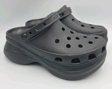 Crocs Classic Bae Clog Platform 3" Iconic Comfort Black Women's Size US 9 EUC