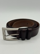 Allen Edmonds Belt Mens 48 Brown Calfskin Leather Dress Made in USA 39535