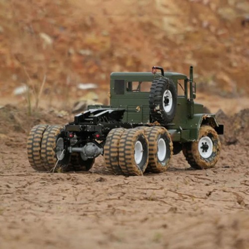 CROSSRC HC10 1/12 RC Camion Militaire 6WD Tracteur Tout Route 2 Vitesses Arrière Double Pneu - Photo 6 sur 12
