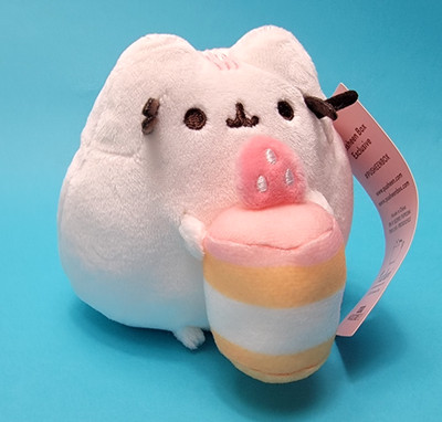 Pusheen Box White Cat Plush Cake Slice 5'' Stuffed Animal Mascot Cat New