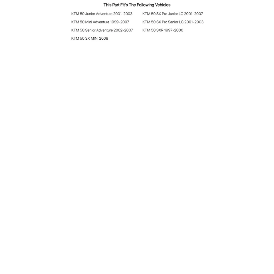 Tusk Swing Arm Bearing Kit For KTM 50 Senior Adventure 2002-2007 Foto 2 de 4