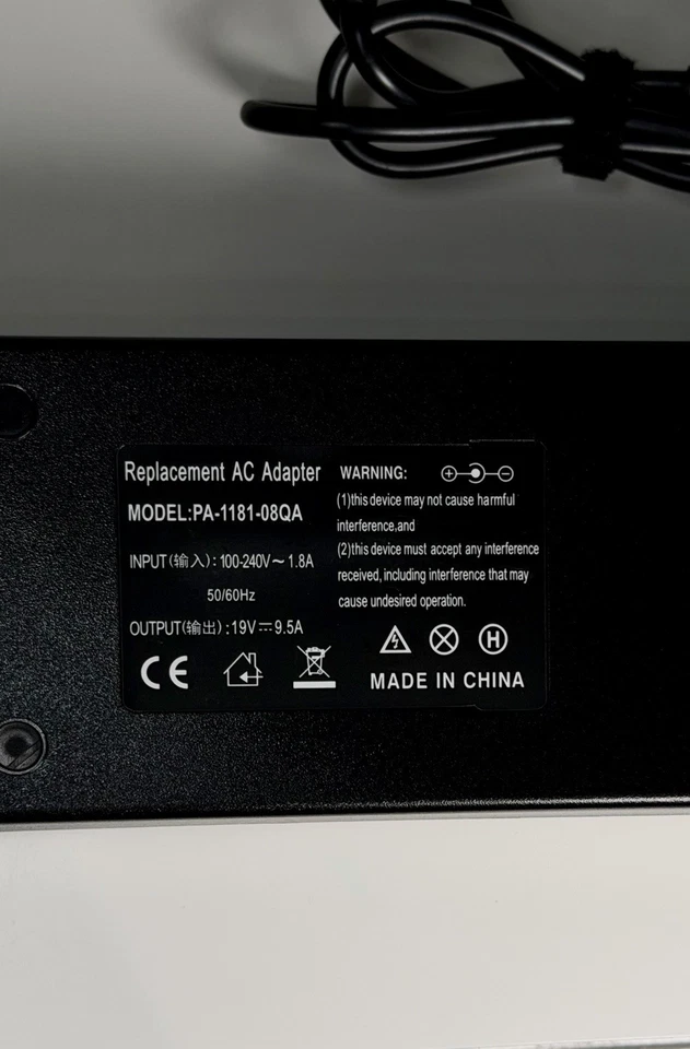 180W Gaming laptop charger 19V - 9.5A Dell Alienware HP Omen Zbook 7.4mm AC Powe - Image 3 of 4