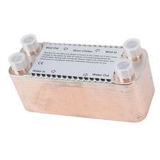 30 Plate Less Steel Heat Exchanger Wort Chiller Brewing Cooling Counterflow