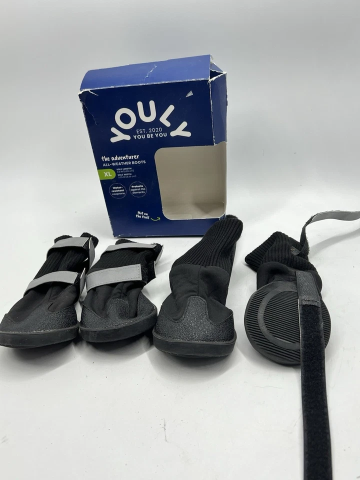 NUEVAS BOTAS YOULY para perros XL The Adventurer resistentes al agua para todo tipo de clima negras grises Foto 2 de 4