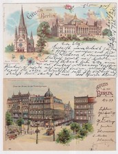 2  LITHO   Gruss aus   BERLIN    1897  und  1899