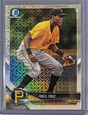 2018 Bowman Draft Chrome ONeil Cruz Asia Mojo Refractor Mega Box #BDC-40 B