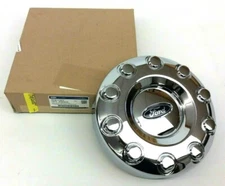 2017-2020 Ford Super Duty front center blue Oval chrome Wheel Hub Cap OEM