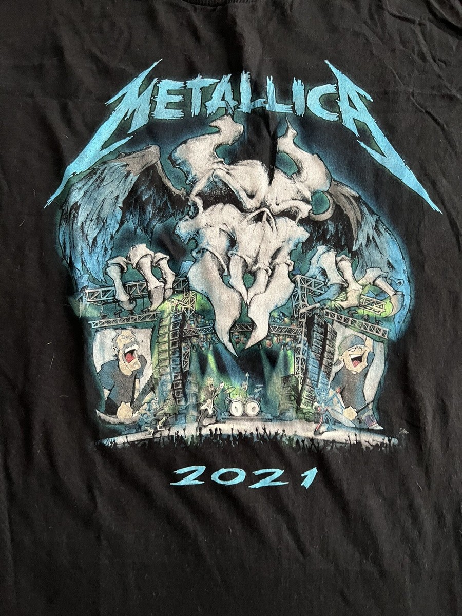 METALLICA SHIRT 2021 TOUR 2XL LOUDER THAN LIFE AFTERSHOCK