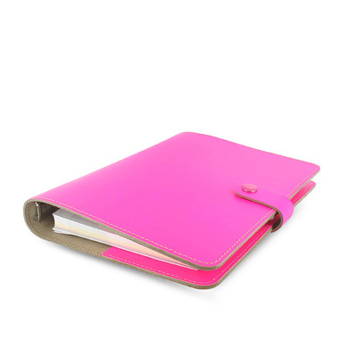 Filofax A5 Original Organiser Planner Notebook Fluoro Pink Leather 022439 NewJp