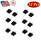 12 Pcs European EU 220V to 110V Travel Flat Plug Charger Adapter Converter- NEW