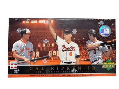 Cal Ripken Jr 2007 Commemorative Box Set Upper Deck 45 Baseball Cards Sealed