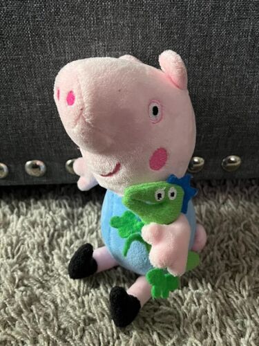 Peppa Pig Baby George with Dinosaur Plush Stuffed Animal 8" MINT