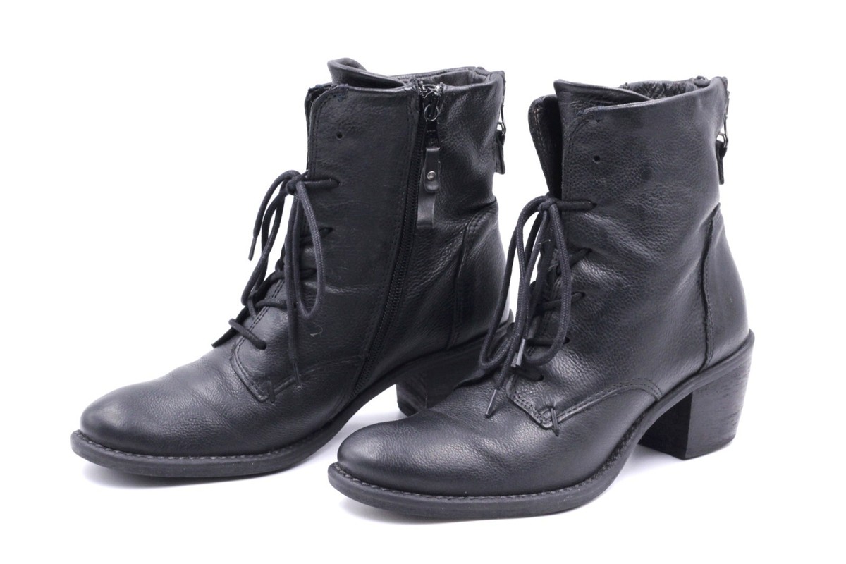 BELMONDO Damen Stiefeletten EUR 37 UK Schwarz Echt Leder