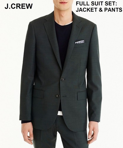 J.CREW Ludlow slim fit suit dark green 
