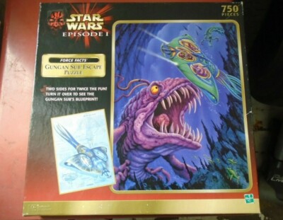 Star Wars Episode 1 Gungan Sub Escape 750 Piece Puzzle Brand New Milton Bradley 