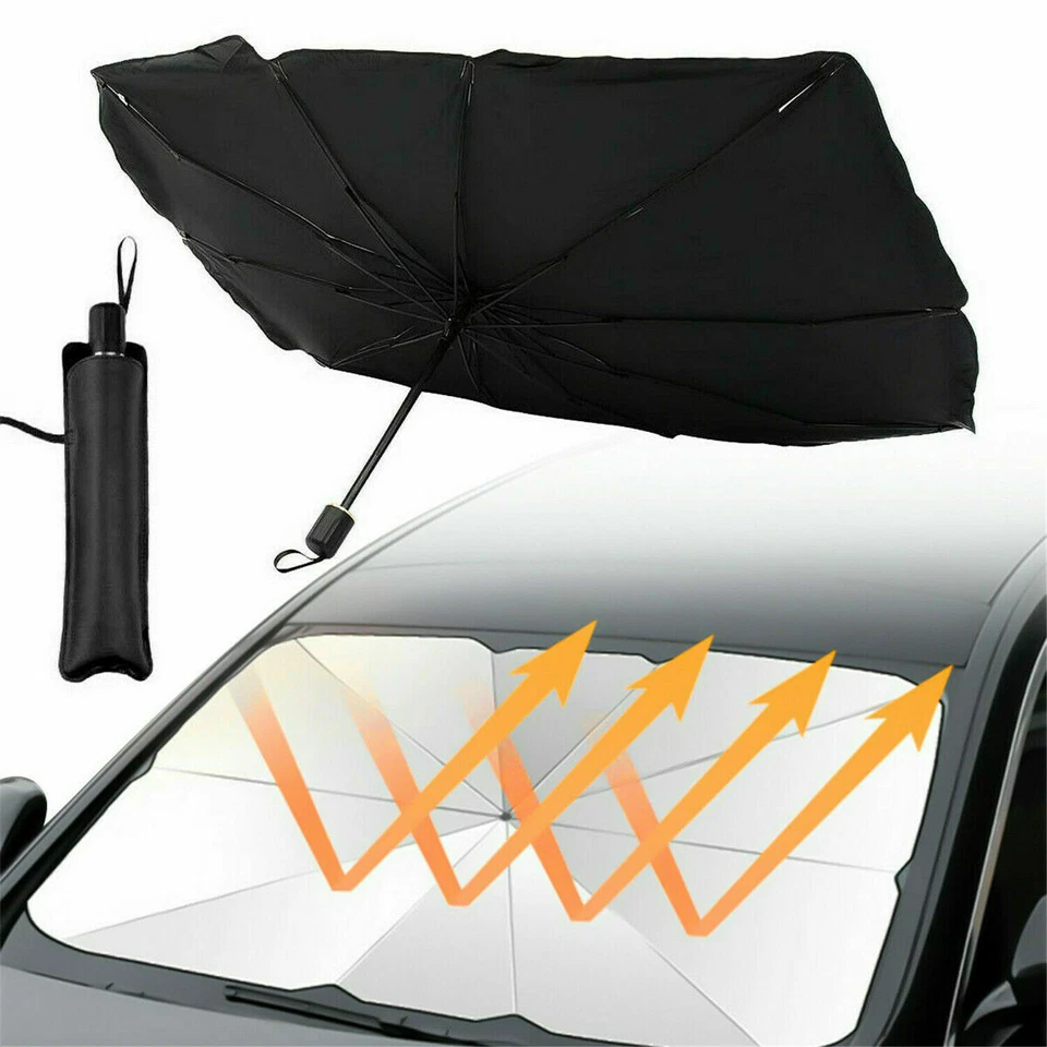 Parasol Coche Parabrisas Parasol Ventana Delantera Cubierta Visera UV Paraguas Plegable Foto 2 de 4