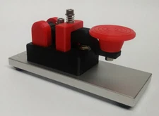 Red Morse Code Straight Key With Aluminum Base