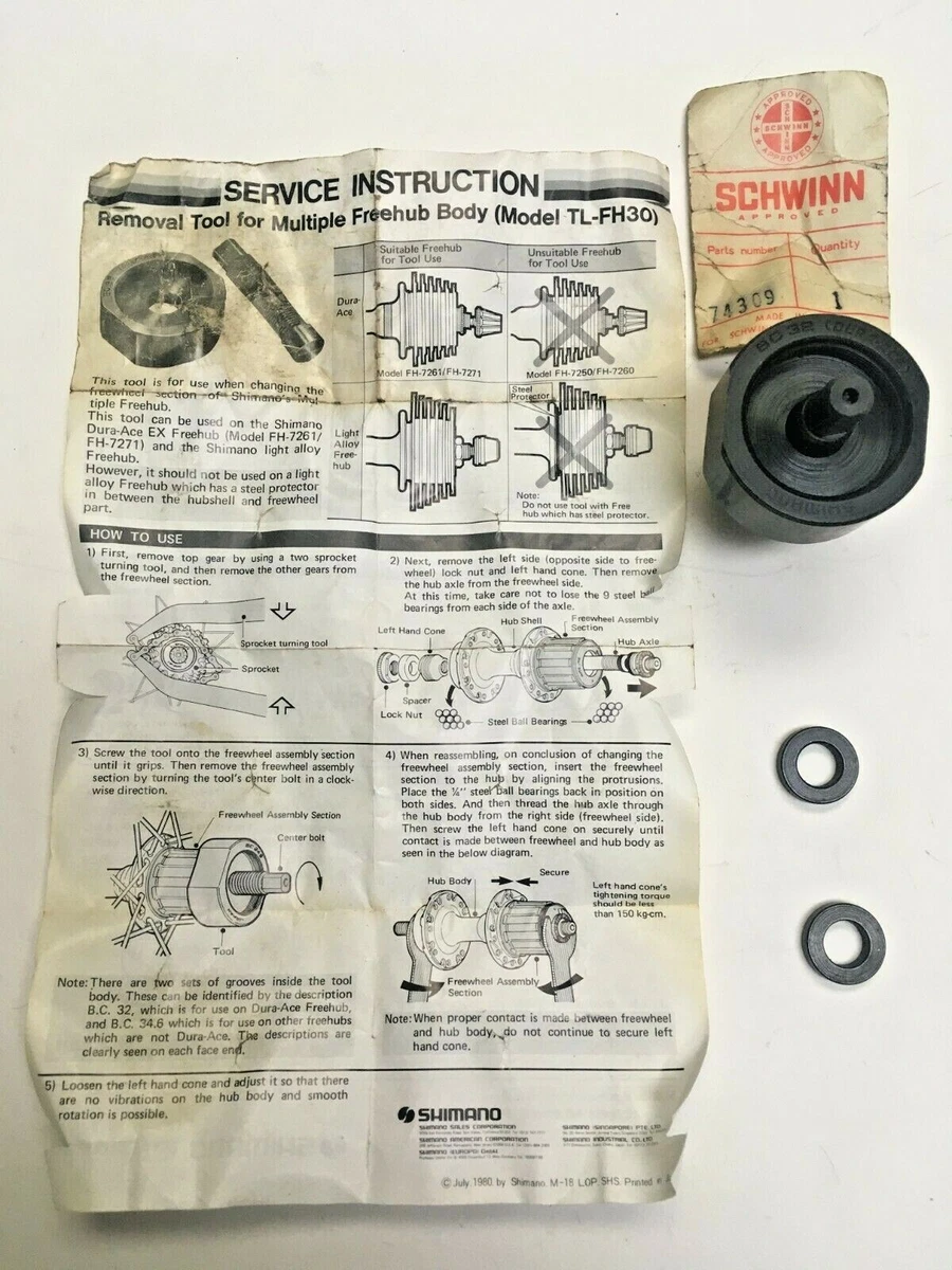 Shimano freehub outlet removal tool